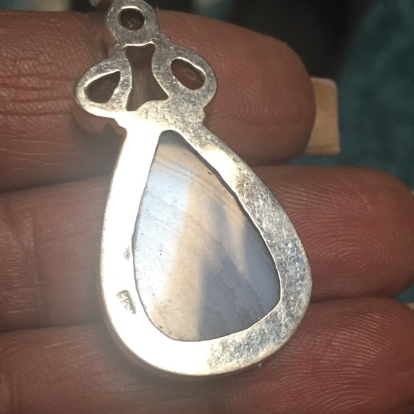 Sterling Silver Natural Stone Pendant - Picture 2 of 8